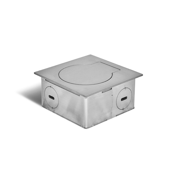 Люк напольный на 1 модуль для низкой стяжки (от 42 мм), нержавеющая сталь, ELLUK 5501