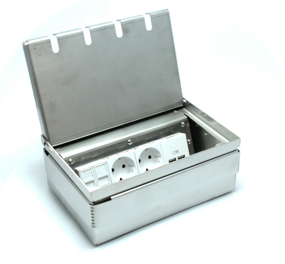 Люк напольный на 4 модуля ELLUK 8904 сталь